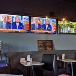 the tvs on the wall
