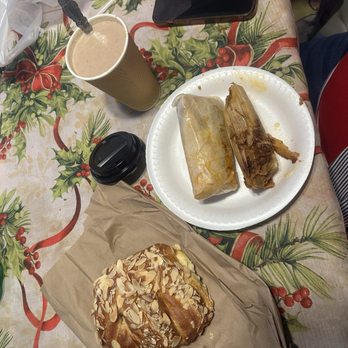 Lupe's Bakery - 2 red tamales one almond croissant and champurado - Bakeries Near Me - San Bernardino, California Lupe's Bakery - 2 red tamales one almond croissant and champurado - Bakeries Near Me - San Bernardino, California