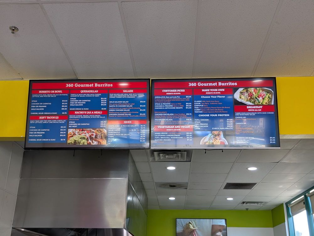360 Degrees Gourmet Burritos