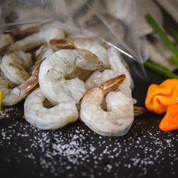 Marine Foods Express - Shrimp Peeled and Deveined Tail-on IQF (individually quick-frozen).
