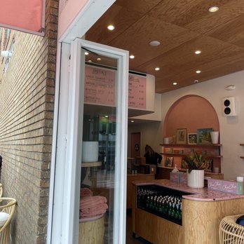 Cha Cha Matcha - Outside seating...love the pink and green decor. - Coffee & Tea Near Me - Venice, California Cha Cha Matcha - Outside seating...love the pink and green decor. - Coffee & Tea Near Me - Venice, California