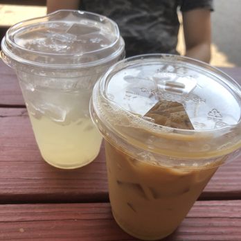 Global Gallery - Back: lemonade. Front: iced chai tea. - Coffee & Tea Near Me - Columbus, Ohio