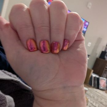 Galena Nails & Spa - I asked for red polish with red chrome on top. - Nail Technicians Near Me Galena Nails & Spa - I asked for red polish with red chrome on top. - Nail Technicians Near Me
