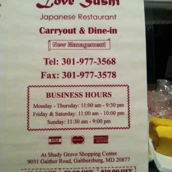 Love Sushi - Japanese Near Me - Gaithersburg, Maryland