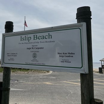 Islip Town Beach - New Sign Today - Beaches Near Me - Islip, New York