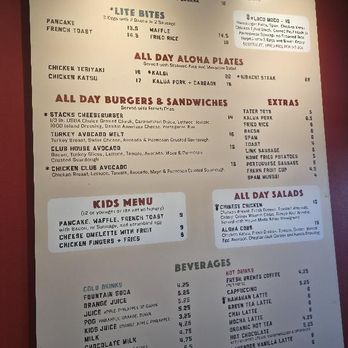 Stacks Pancake House - menu - Breakfast & Brunch Near Me - Dana Point, California