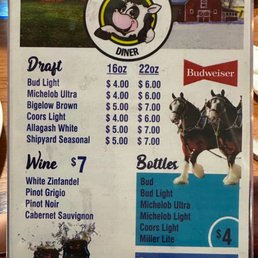 Beer, wine, & cider menu