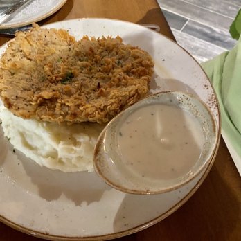 Killen's - Chicken fried steak (small order) and mashed potatoes.  We asked for gravy on the side. - Southern Near Me - Houston, Texas