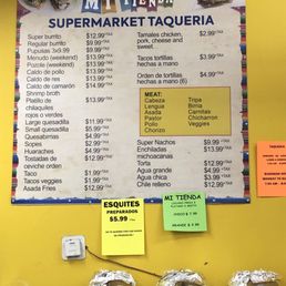 Menu as of early November 2025 Menu as of early November 2025