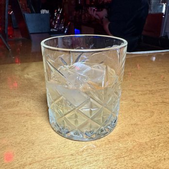 The Gilded Curtain - "Smoke Show" (Lunazul Anejo tequila, hint of housemade simple syrup, orange & cherry bitters, veil of aromatic smoke) after being smoked - Speakeasies Near Me - Wallingford, Connecticut