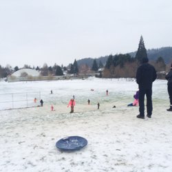 Clinton Park - All the neighborhood comes out to sled the hill at Clinton Park on a snow day