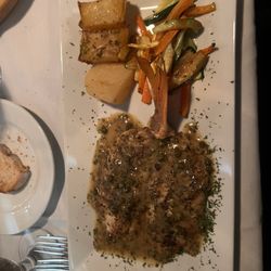 Di Valle's Cucina Italiana & Wine Bar - Red Snapper piccata served with potato and veggies.