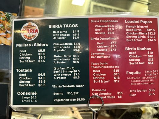 Menu photo 1 Birria LES Queens, NY