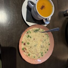 Mac and cheese and butternut squash soup Mac and cheese and butternut squash soup