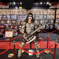 Kiss By Monster Mini Golf - Life size model of Gene Simmons and all their hit records