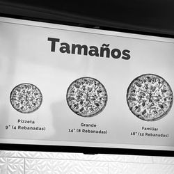 Romeo's Pizza - Pizza Sizes