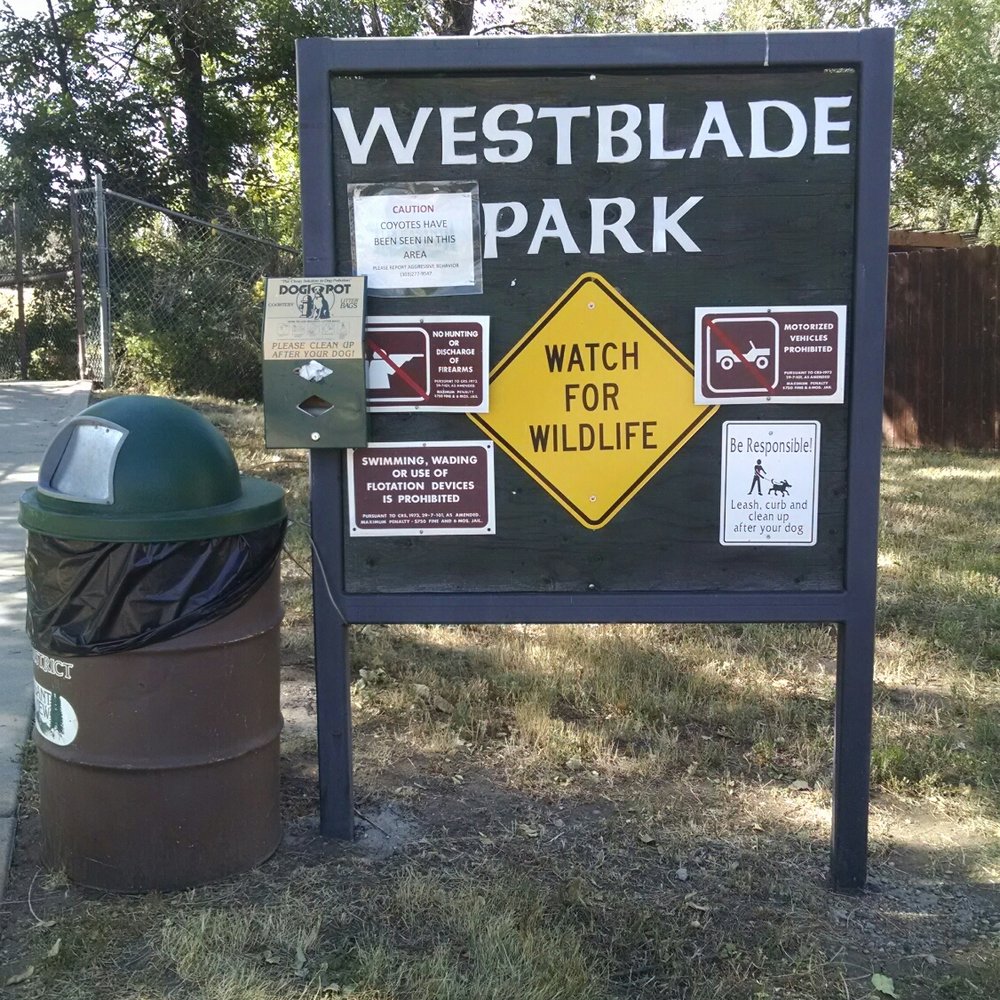 Westblade Park - Entrance sign - Parks Near Me - Golden, Colorado Westblade Park - Entrance sign - Parks Near Me - Golden, Colorado