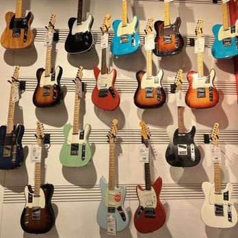 Guitar Center - Fender wall - Musical Instruments & Teachers Near Me - Hollywood, California Guitar Center - Fender wall - Musical Instruments & Teachers Near Me - Hollywood, California