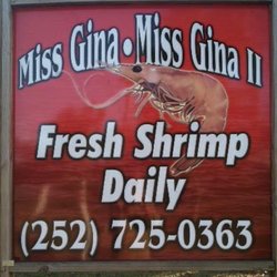 Miss Gina’s Fresh Shrimp - Miss Gina's sign