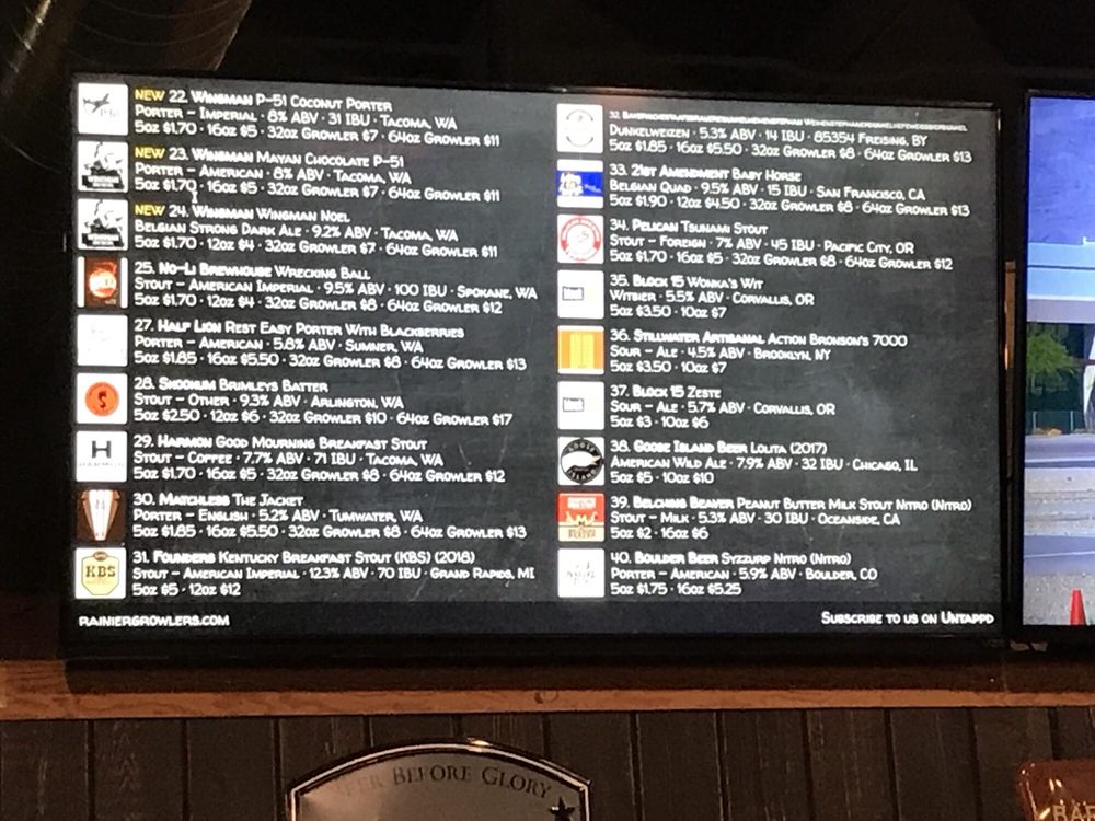 RAINIER GROWLERS 77 Photos & 117 Reviews 13105 Meridian Ave E