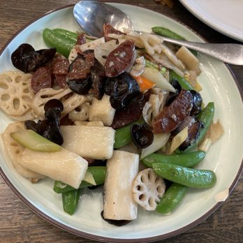 New Broadway Bistro - VE10. Stir Fry Lotus Root - Chinese Near Me - Millbrae, California New Broadway Bistro - VE10. Stir Fry Lotus Root - Chinese Near Me - Millbrae, California