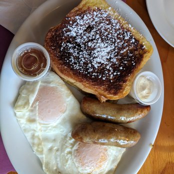 The Country Bear - French toast & sausage special with eggs over easy - Bakeries Near Me - Wilmington, New York The Country Bear - French toast & sausage special with eggs over easy - Bakeries Near Me - Wilmington, New York