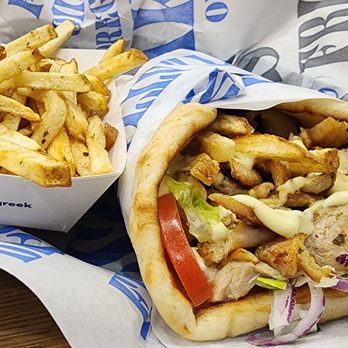 Nick The Greek - Chicken Gyro Pita Combo - Greek Near Me - Visalia, California