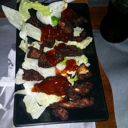 The Black Hole - Bocconcini di pollo in crosta riso venere con salsa. "Oxford"