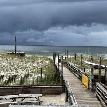 Flora-Bama Lounge, Package & Oyster Bar - Stormy beach view - Music Venues Near Me - Pensacola, Florida