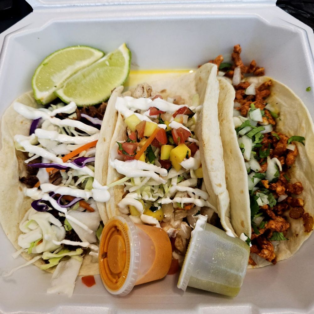 CJ’s Tacos - two tacos in a styrofoam container - Tacos Near Me - Austin, Texas CJ’s Tacos - two tacos in a styrofoam container - Tacos Near Me - Austin, Texas