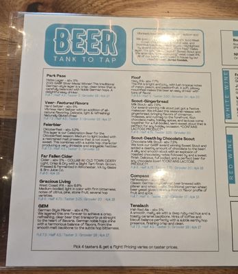 Menu photo 1 Vibrissa Beer Winchester, VA