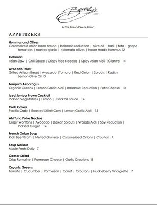 Menu photo 8 Beverly's Coeur d'Alene, ID Menu photo 8 Beverly's Coeur d'Alene, ID