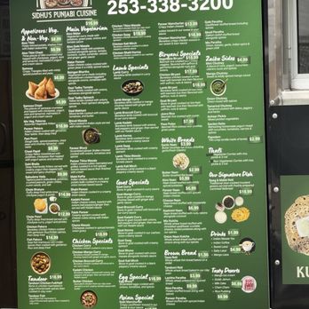 Sidhu's Punjabi Cuisine - Menu - Indian Near Me - Tumwater, Washington Sidhu's Punjabi Cuisine - Menu - Indian Near Me - Tumwater, Washington