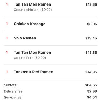 Ramen Yukinoya - 1/26/2021 order - Ramen Near Me - Arcadia, California Ramen Yukinoya - 1/26/2021 order - Ramen Near Me - Arcadia, California