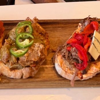 Tre Bicchieri - Bruschetta board: meatball, carnitas and short rib. - Wine Bars Near Me - Glendale, Arizona Tre Bicchieri - Bruschetta board: meatball, carnitas and short rib. - Wine Bars Near Me - Glendale, Arizona