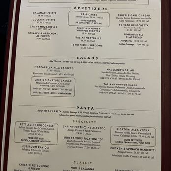 Maggiano's Little Italy - Menu - Italian Near Me - Oak Brook, Illinois