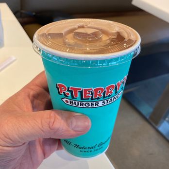 P. Terry's Burger Stand - The double chocolate shake! So good! - Burgers Near Me - San Antonio, Texas P. Terry's Burger Stand - The double chocolate shake! So good! - Burgers Near Me - San Antonio, Texas