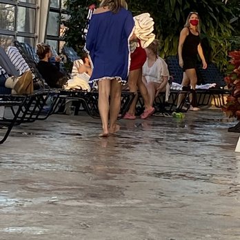 Grand Cascades Lodge - Karen has 8 towels you just can't see the ones in her other hand. We could barely get 4 when 4 of us requested one towel each. - Resorts Near Me - Hamburg, New Jersey