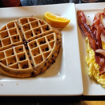 Keke's Breakfast Cafe - Waffle Combo w/ Bacon & Eggs ($11.49) - Breakfast & Brunch Near Me - Saint Johns, Florida Keke's Breakfast Cafe - Waffle Combo w/ Bacon & Eggs ($11.49) - Breakfast & Brunch Near Me - Saint Johns, Florida