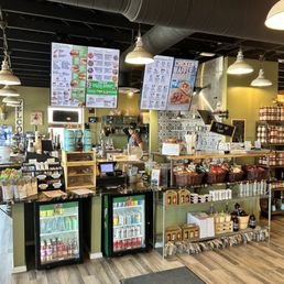 Front counter and menu.