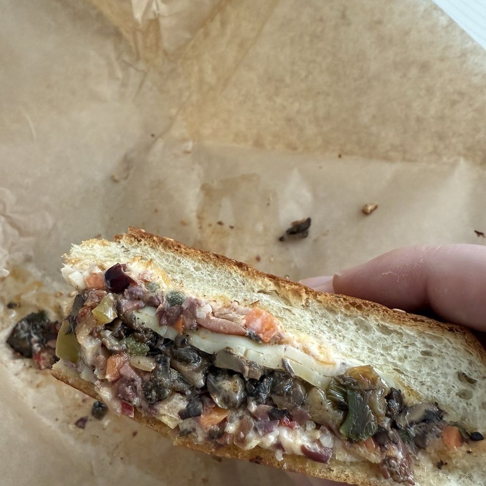 Sandy's - Roasted Mushroom Muffuletta 1/8 - Sandwiches Near Me - San Francisco, California Sandy's - Roasted Mushroom Muffuletta 1/8 - Sandwiches Near Me - San Francisco, California