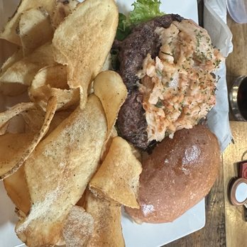 Flatiron bites & brews - Surf-n-Turf Burger - Cocktail Bars Near Me - Albuquerque, New Mexico