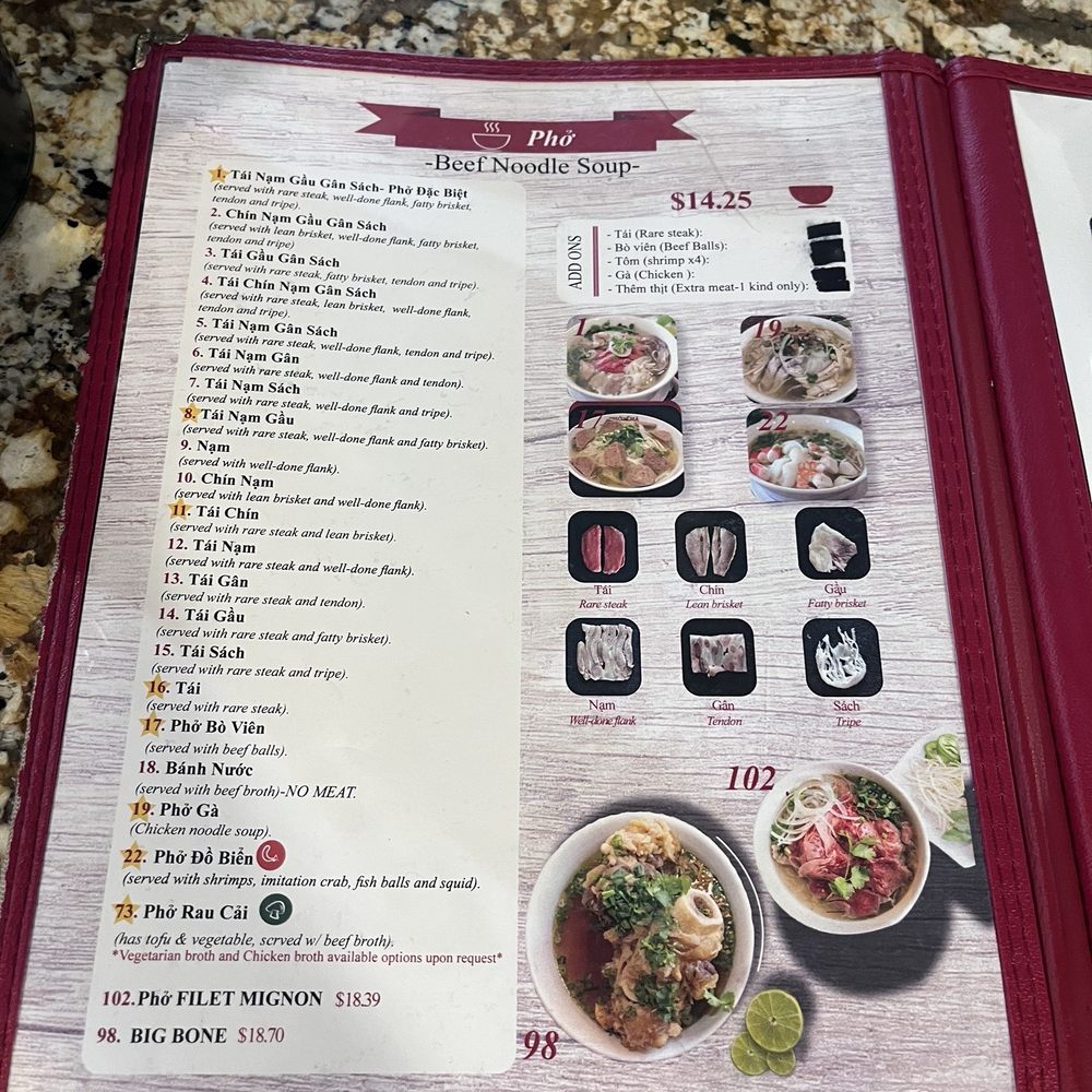 Pho Ha #7 - Menu circa 8/2024 - Vietnamese Near Me - Riverside, California