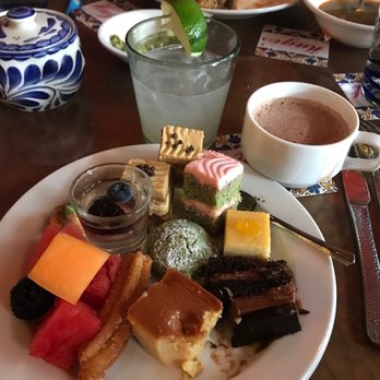 Hugo's - Delectable desserts at the end of a glorious Brunch. Don't pass up the Hot Chocolate! - Mexican Near Me - Houston, Texas