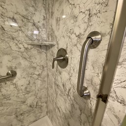 Close up of the acrylic and handles