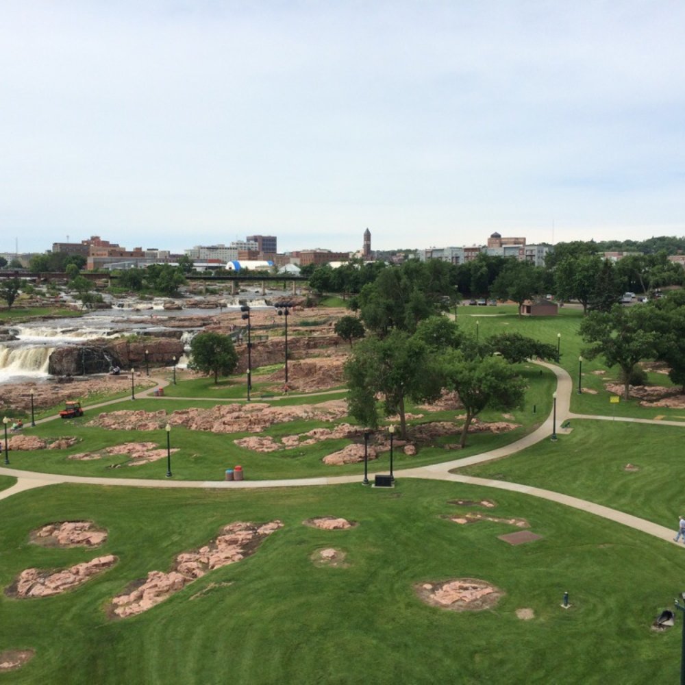 Falls Park - View from the observation deck - Parks Near Me - Sioux Falls, South Dakota