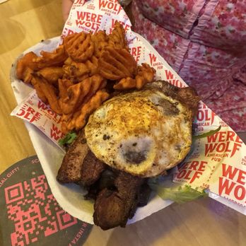Werewolf - Bubbles burger with sweet potato fries - Breakfast & Brunch Near Me - San Diego, California