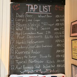 Garland City Beer Works -Tasting Room - Tap list-loving the names and the tastes!!