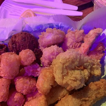The Blue Gator - Shrimp & fish basket w a nice hush puppy - Seafood Near Me - Dunnellon, Florida The Blue Gator - Shrimp & fish basket w a nice hush puppy - Seafood Near Me - Dunnellon, Florida