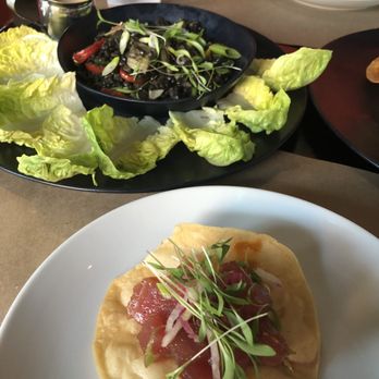 Duet - Poke tostado and lentil lettus wraps - Seafood Near Me - Tulsa, Oklahoma